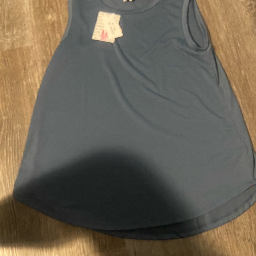 Lularoe cocoa tank top med solid blue new with tag